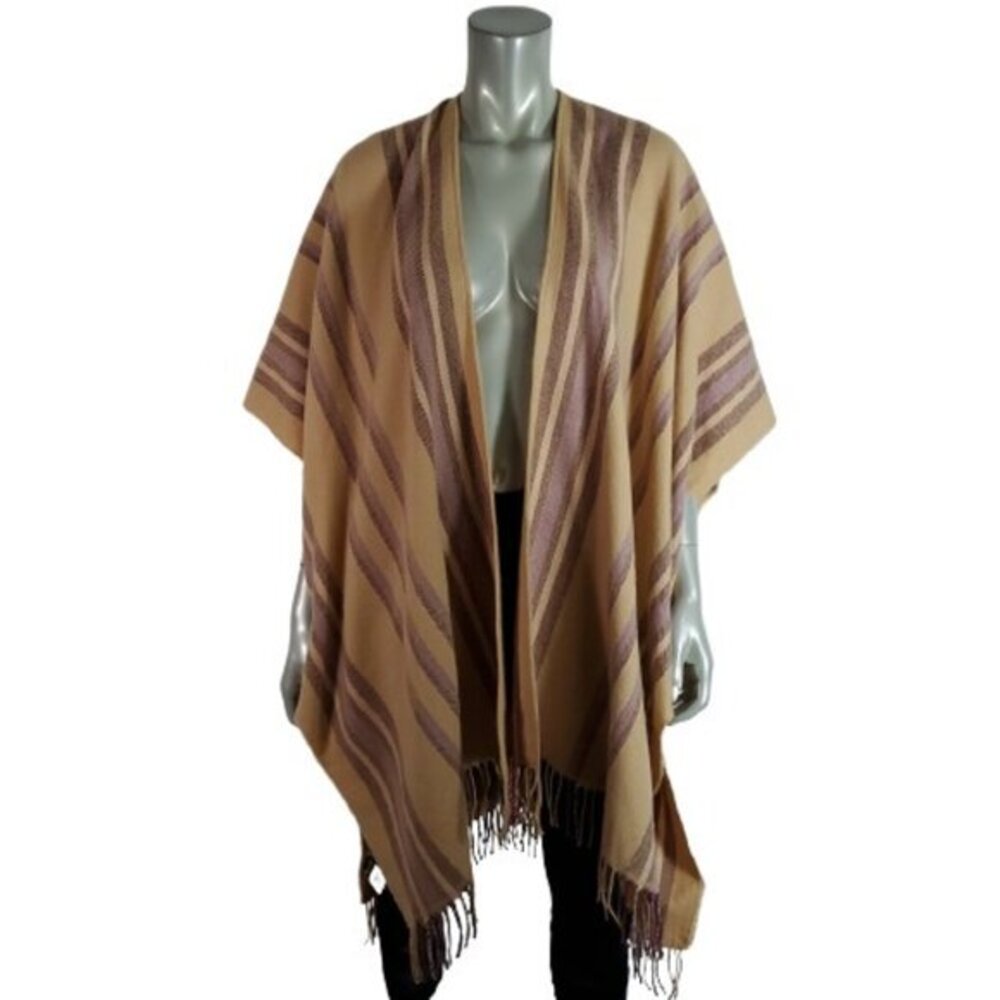 Madewell Placed Striped Poncho Scarf O/S Open Front Super Soft Sweater or Scarf